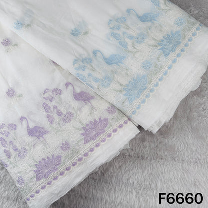 Thread Sequins Mul Chanderi Fabric - F6660