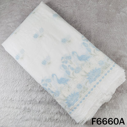 Thread Sequins Mul Chanderi Fabric - F6660