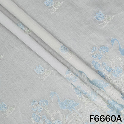 Thread Sequins Mul Chanderi Fabric - F6660