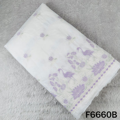 Thread Sequins Mul Chanderi Fabric - F6660