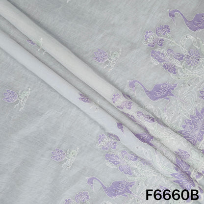 Thread Sequins Mul Chanderi Fabric - F6660