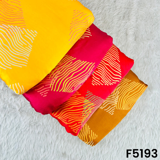 Digital Print Viscose Modal Satin Fabric- F5193