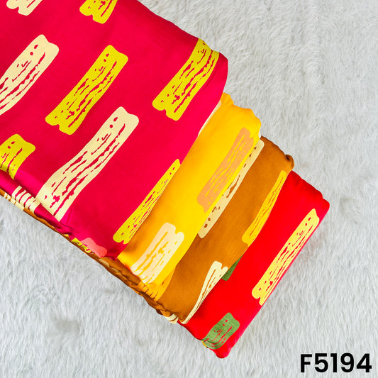 Digital Print Viscose Modal Satin Fabric - F5194