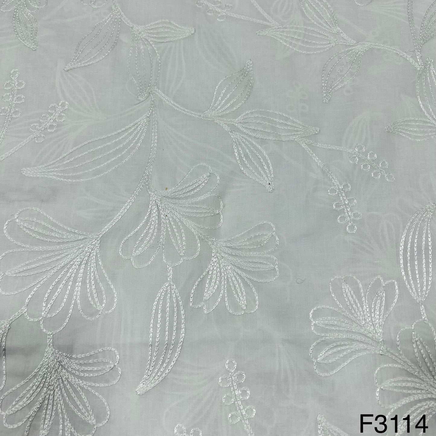Chikankari Cotton Fabric-F3114