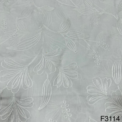 Chikankari Cotton Fabric-F3114