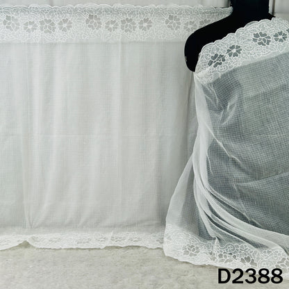 Dyeable Thread Work Kota Cotton Dupatta - D2388