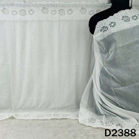 Dyeable Thread Work Kota Cotton Dupatta - D2388