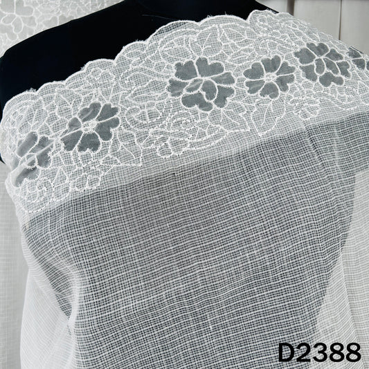Dyeable Thread Work Kota Cotton Dupatta - D2388