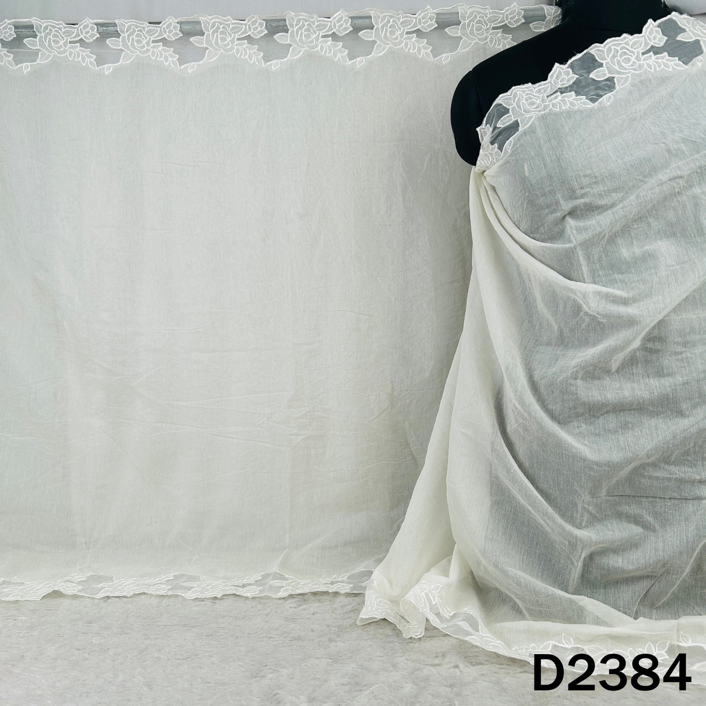 Dyeable Thread Work Chanderi Dupatta - D2384