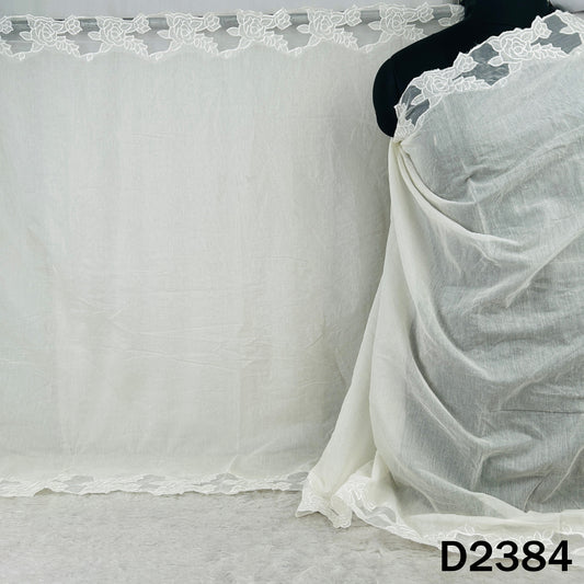 Dyeable Thread Work Chanderi Dupatta - D2384
