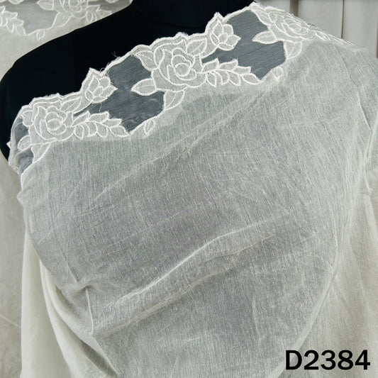 Dyeable Thread Work Chanderi Dupatta - D2384