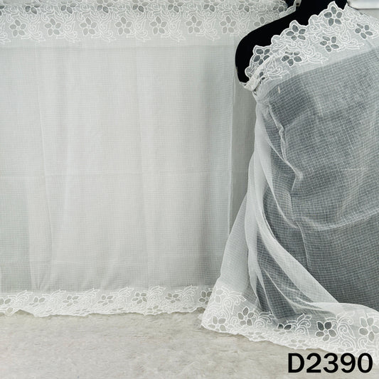Dyeable Thread Work Kota Cotton Dupatta - D2390