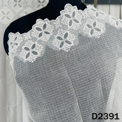 Dyeable Thread Work Kota Cotton Dupatta - D2391