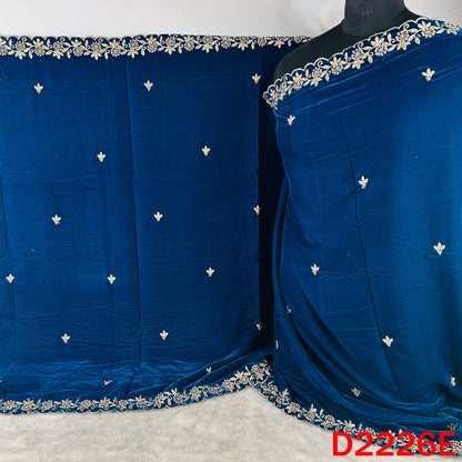 Zari Embroidered Stone Work Velvet Dupatta - D2226