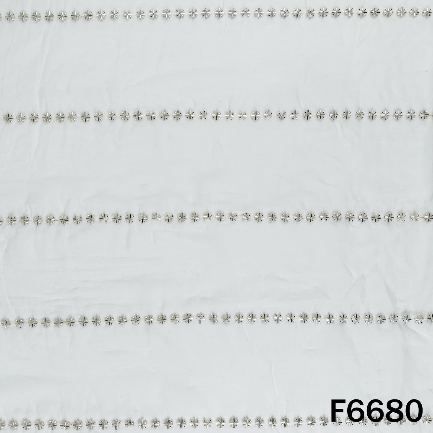Dyeable Cut Dana Work Organza Fabric - F6680