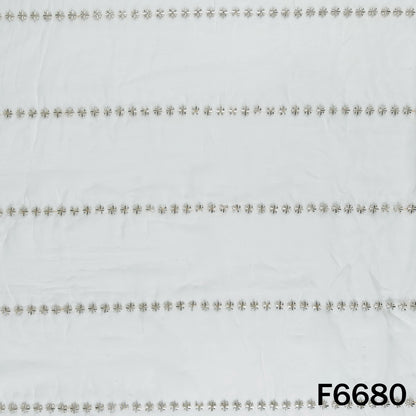 Dyeable Cut Dana Work Organza Fabric - F6680