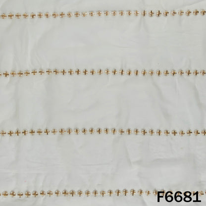 Dyeable Cut Dana Work Organza Fabric - F6681