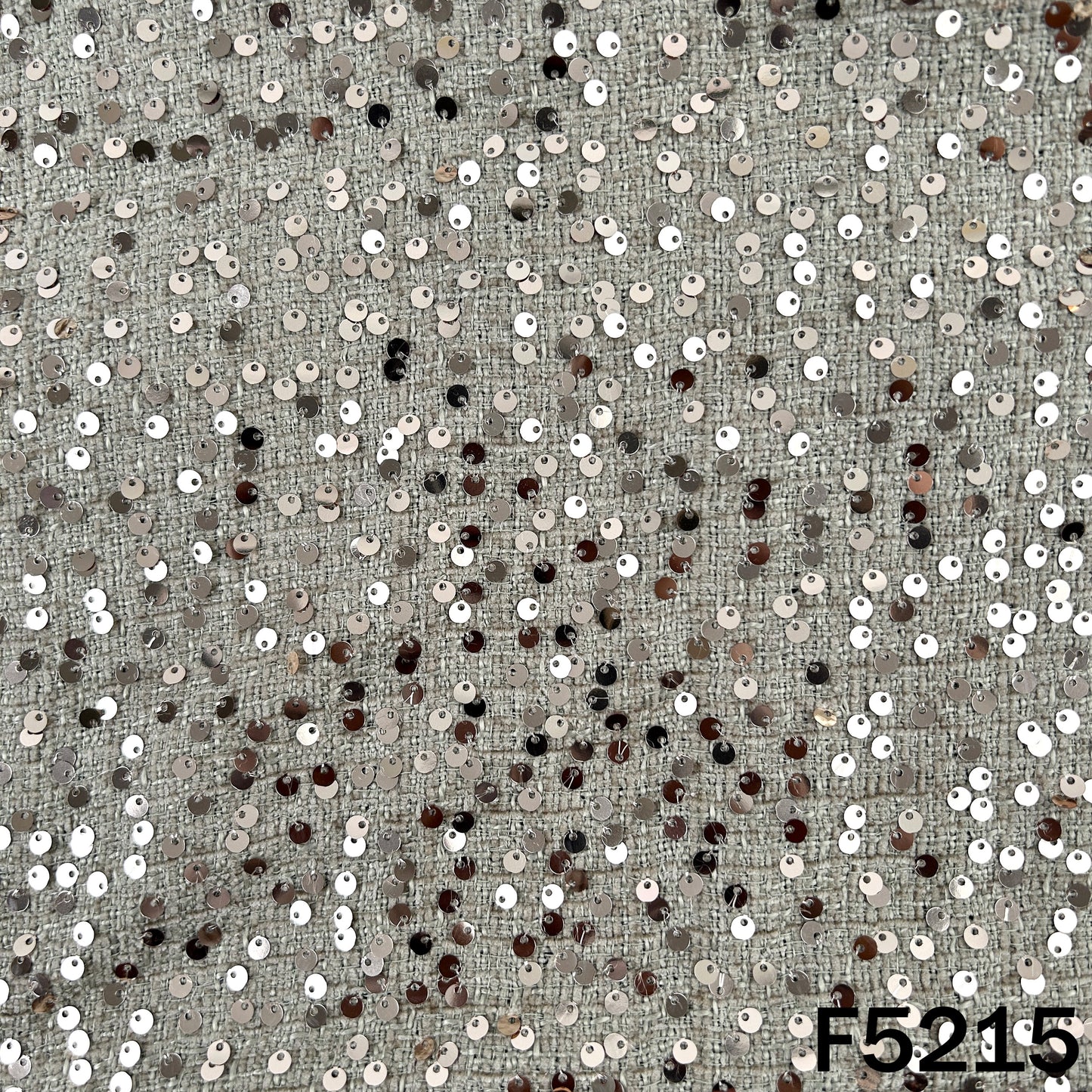 Sequins Work Tweed Fabric-F5215