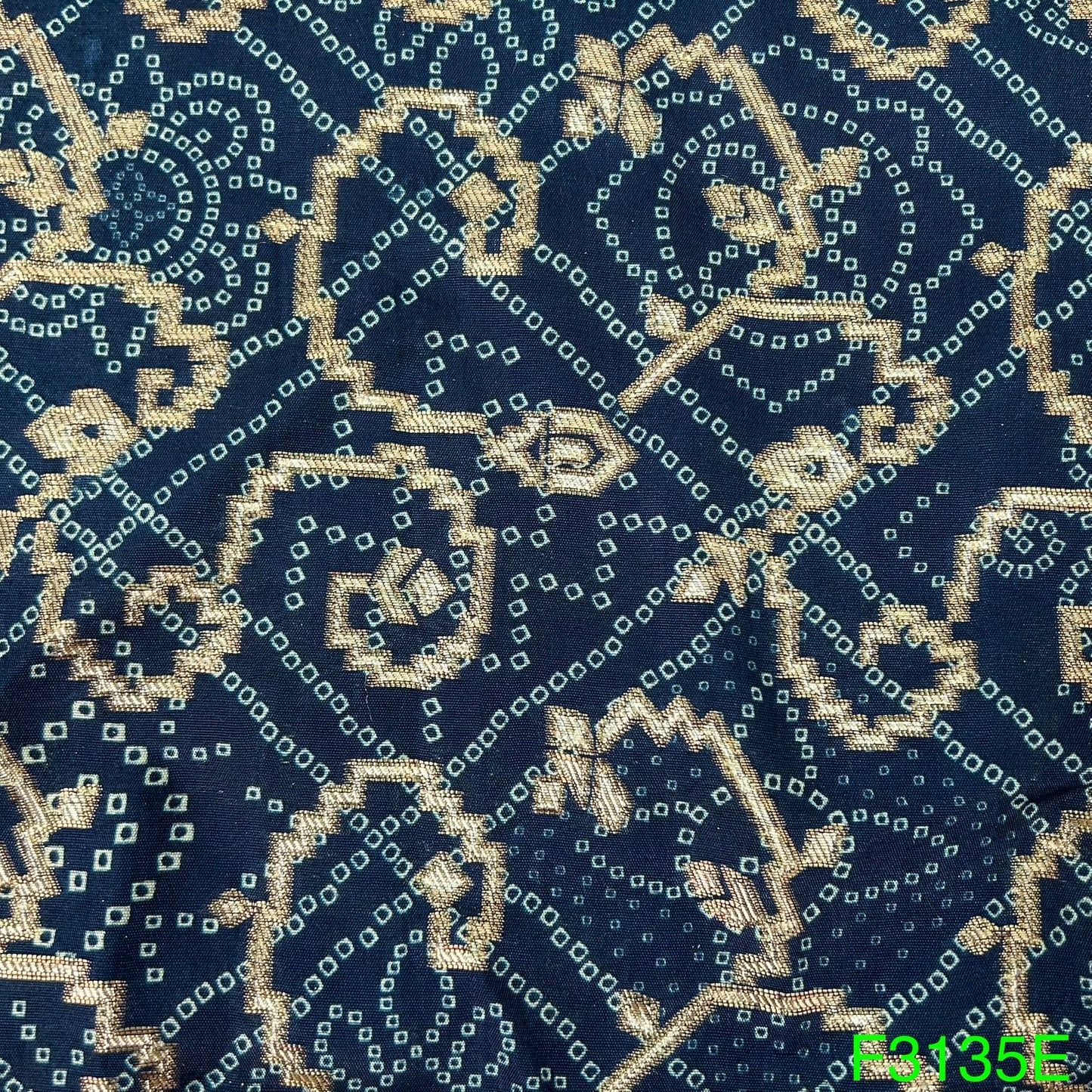 Bandhej Work Dola Silk Fabric-F3135