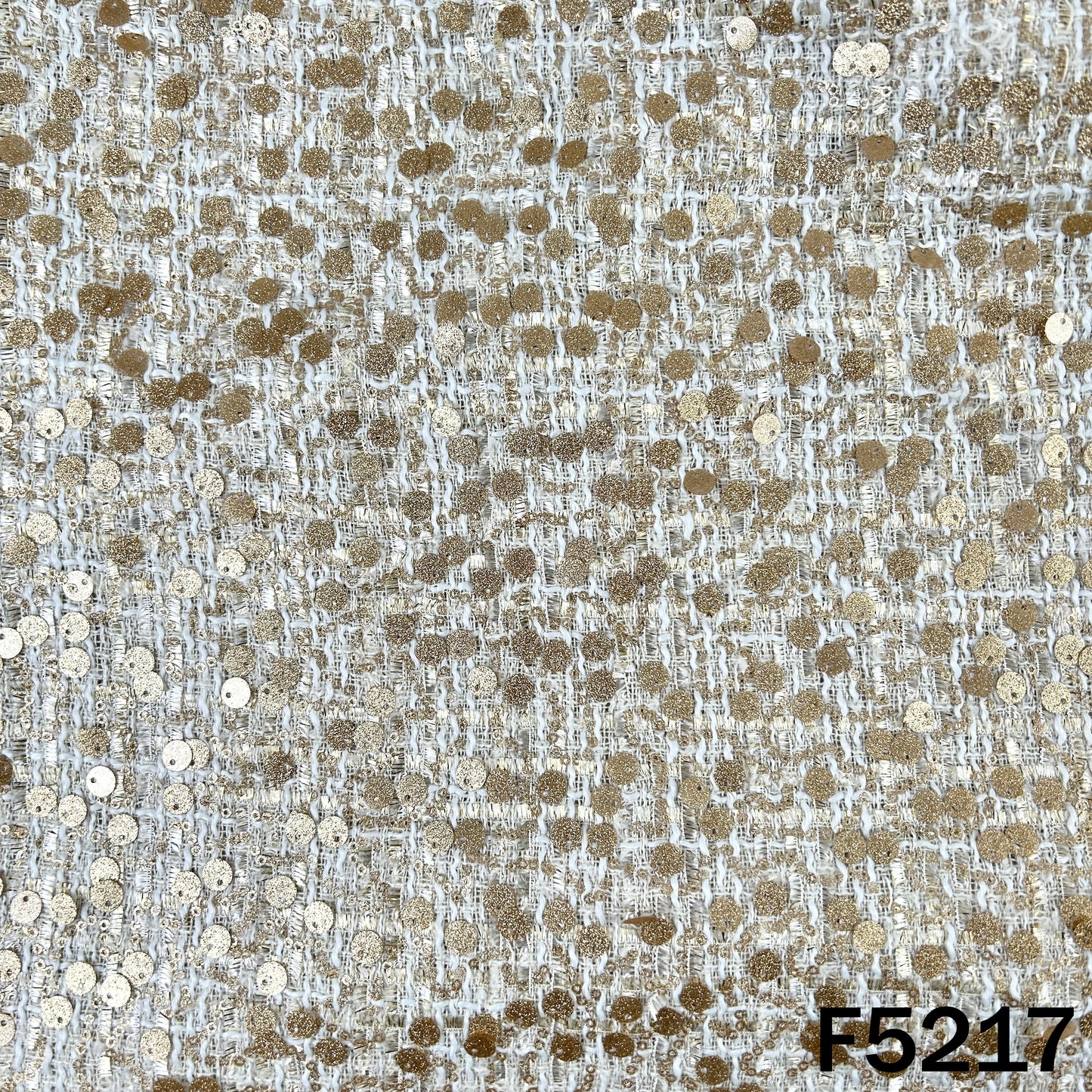 Sequins Work Tweed Fabric-F5217