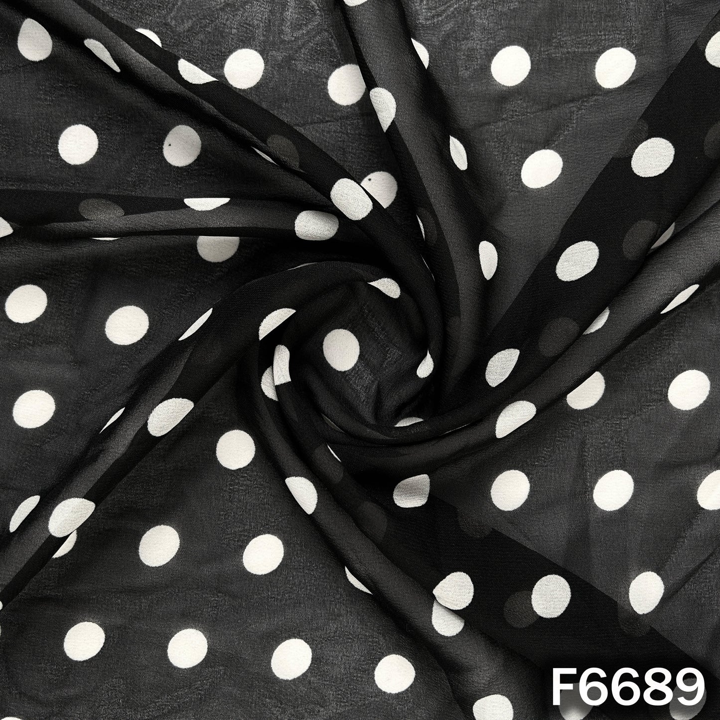 Polka Dot Georgette Fabric - F6689