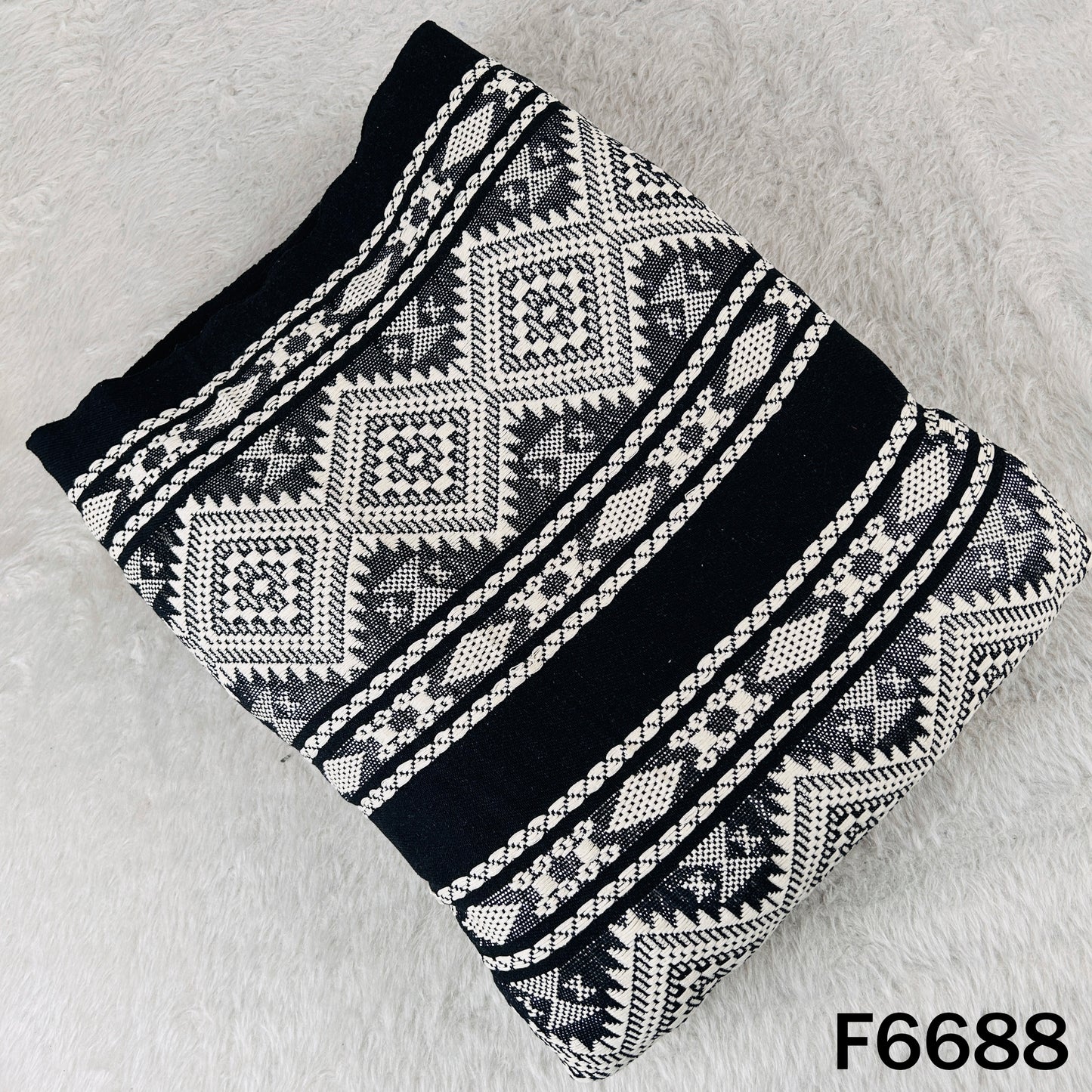 Handloom Woven Cotton Fabric - F6688