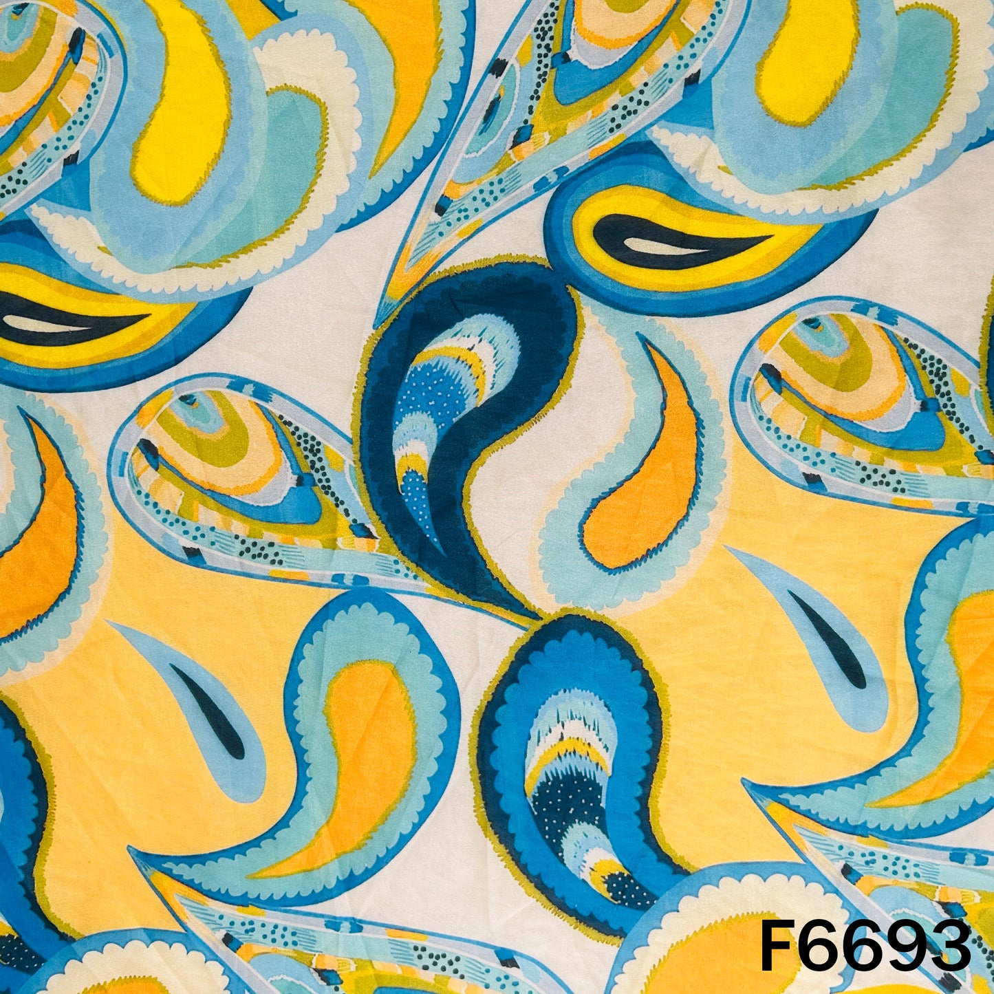 Printed Crepe Satin Fabric - F6693