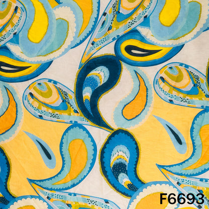 Printed Crepe Satin Fabric - F6693