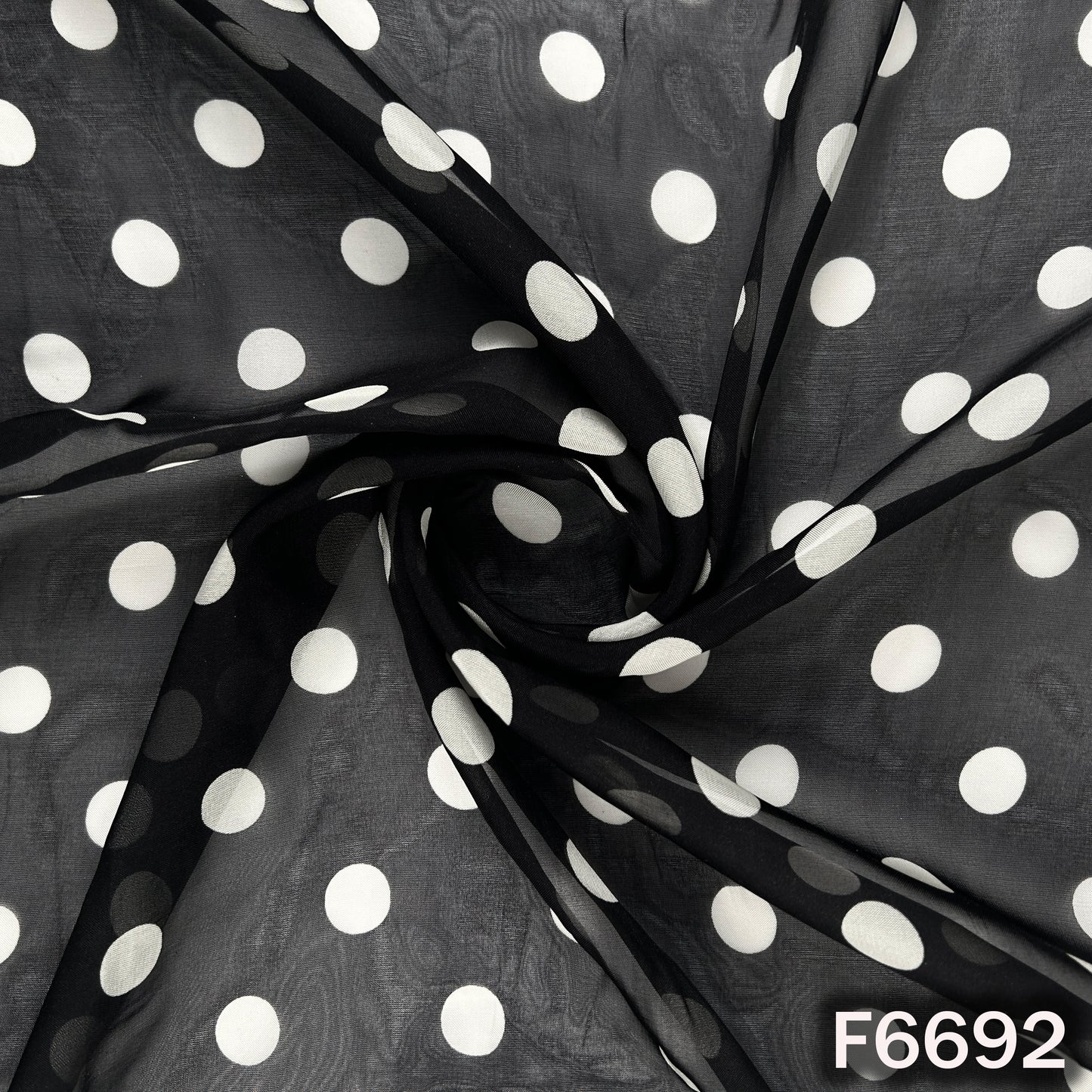 Polka Dot Organza Fabric - F6692