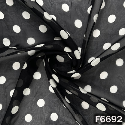 Polka Dot Organza Fabric - F6692