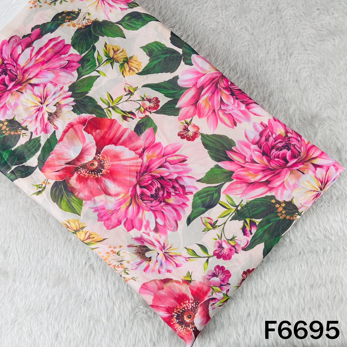 Printed Satin Silk Fabric - F6695