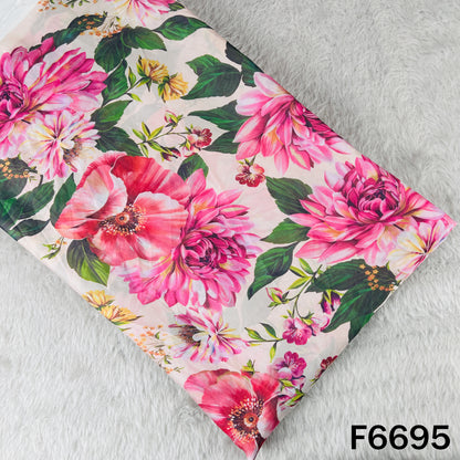 Printed Satin Silk Fabric - F6695