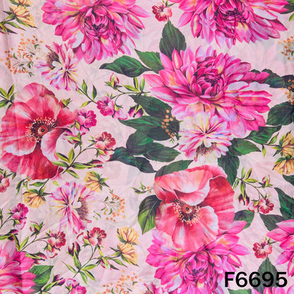 Printed Satin Silk Fabric - F6695