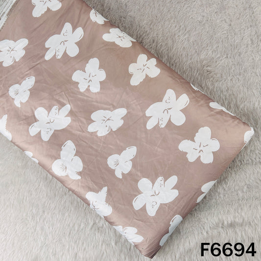 Printed Satin Silk Fabric - F6694