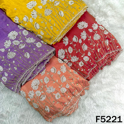 Cut Dana Sequins Moti Work Shimmer Tissue Fabric - F5221