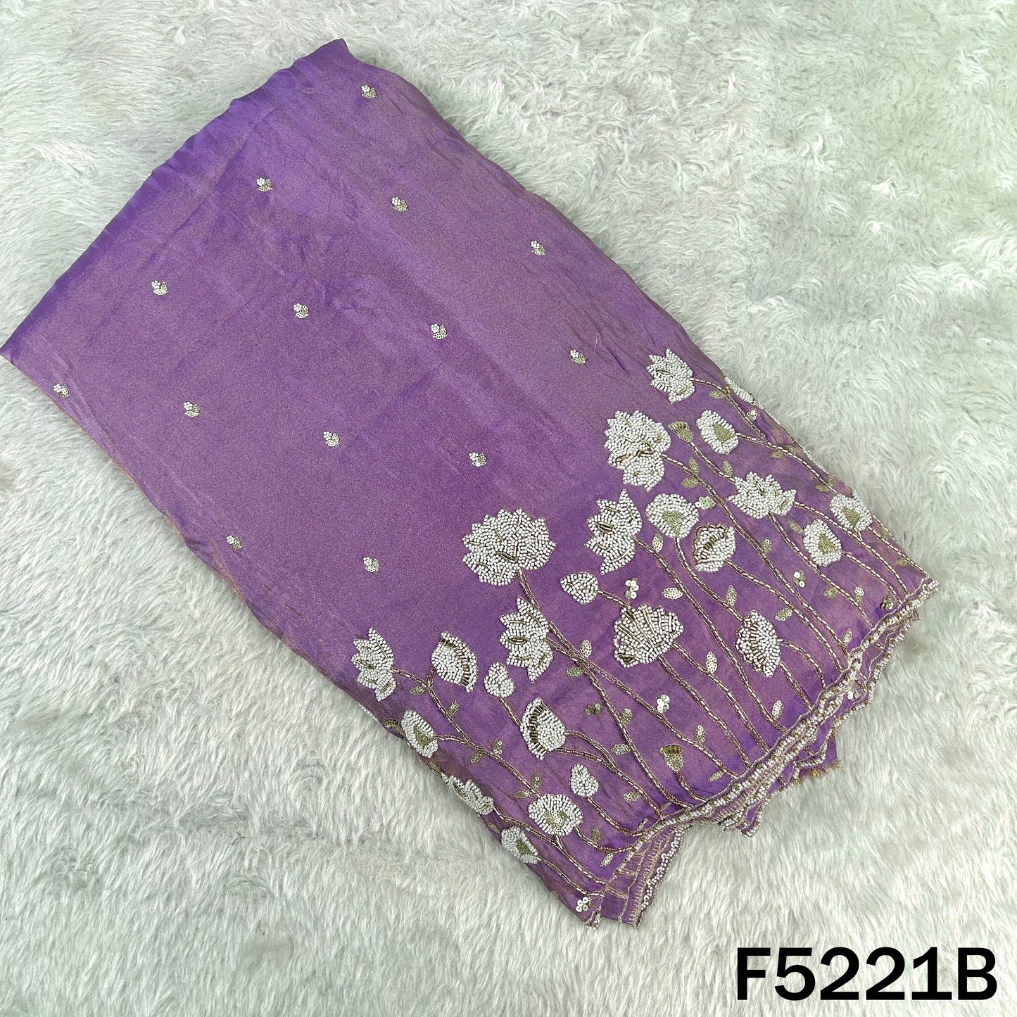 Cut Dana Sequins Moti Work Shimmer Tissue Fabric - F5221