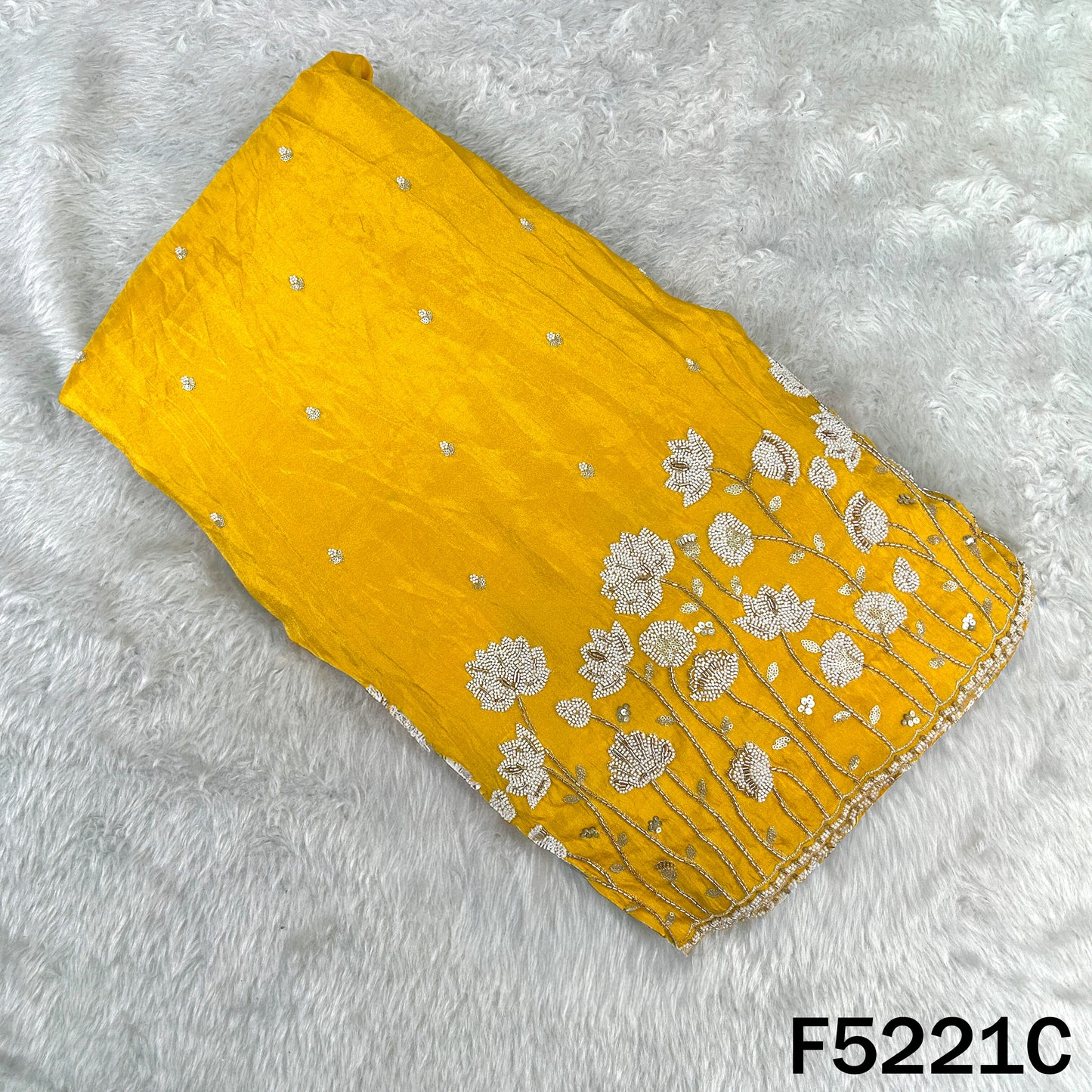 Cut Dana Sequins Moti Work Shimmer Tissue Fabric - F5221