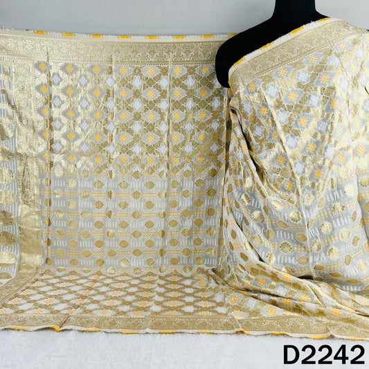Dyeable Zari Work Banarasi Silk Dupatta-D2242