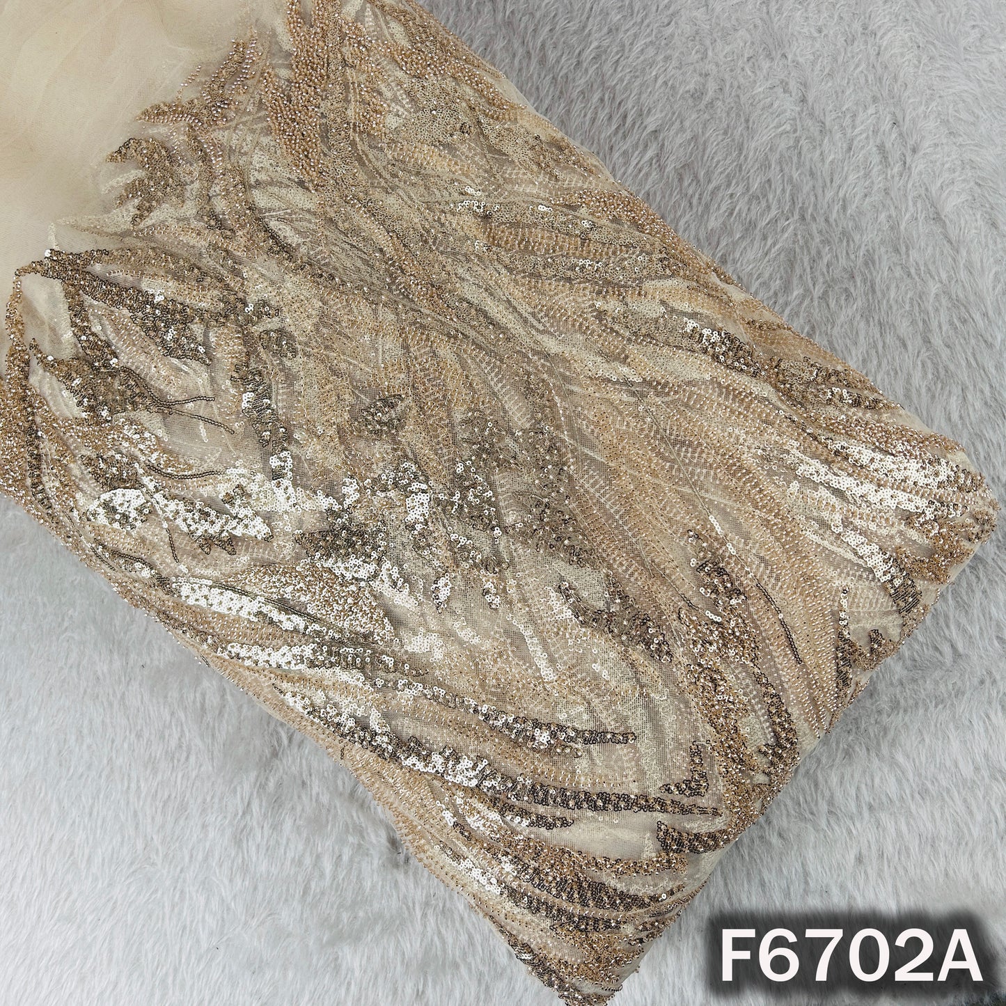 Cut Dana Embroidered Net Fabric - F6702