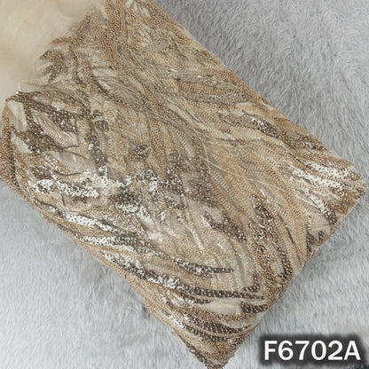 Cut Dana Embroidered Net Fabric - F6702