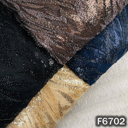Cut Dana Embroidered Net Fabric - F6702