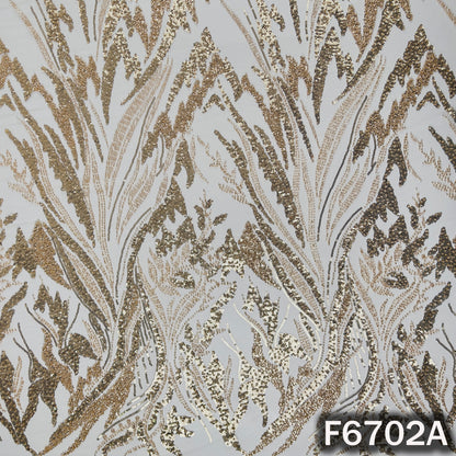 Cut Dana Embroidered Net Fabric - F6702