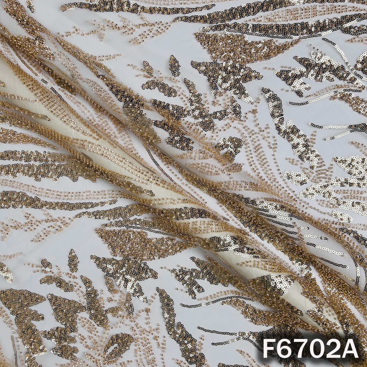 Cut Dana Embroidered Net Fabric - F6702
