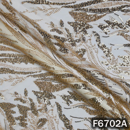 Cut Dana Embroidered Net Fabric - F6702