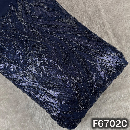 Cut Dana Embroidered Net Fabric - F6702