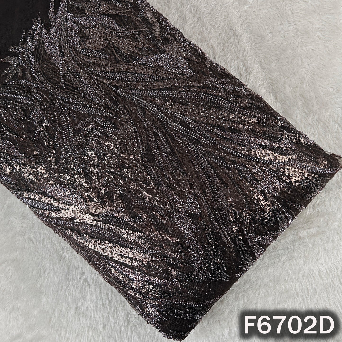 Cut Dana Embroidered Net Fabric - F6702
