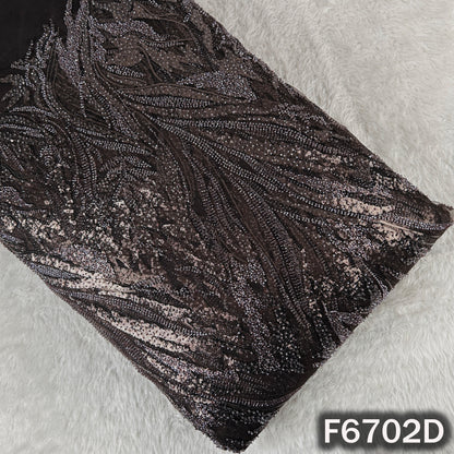 Cut Dana Embroidered Net Fabric - F6702