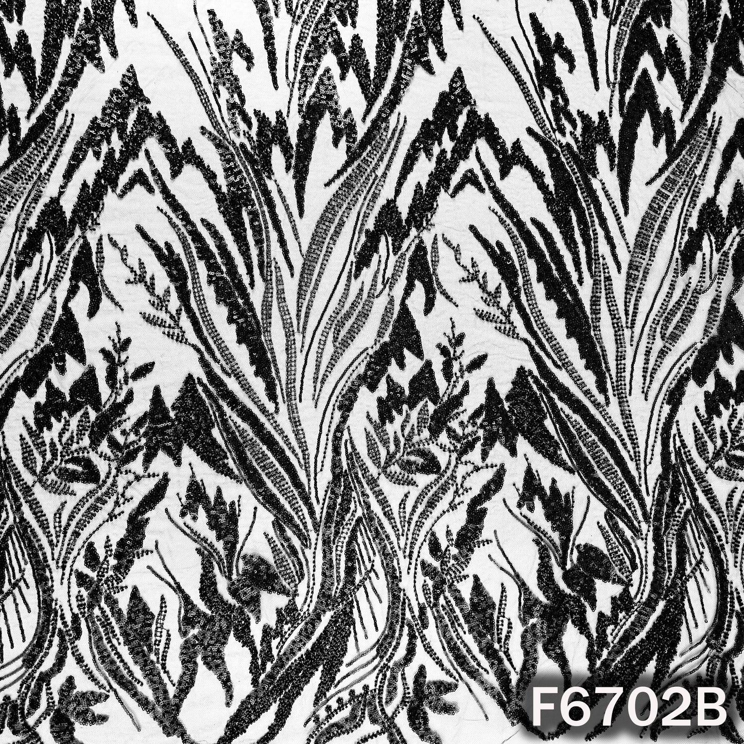 Cut Dana Embroidered Net Fabric - F6702