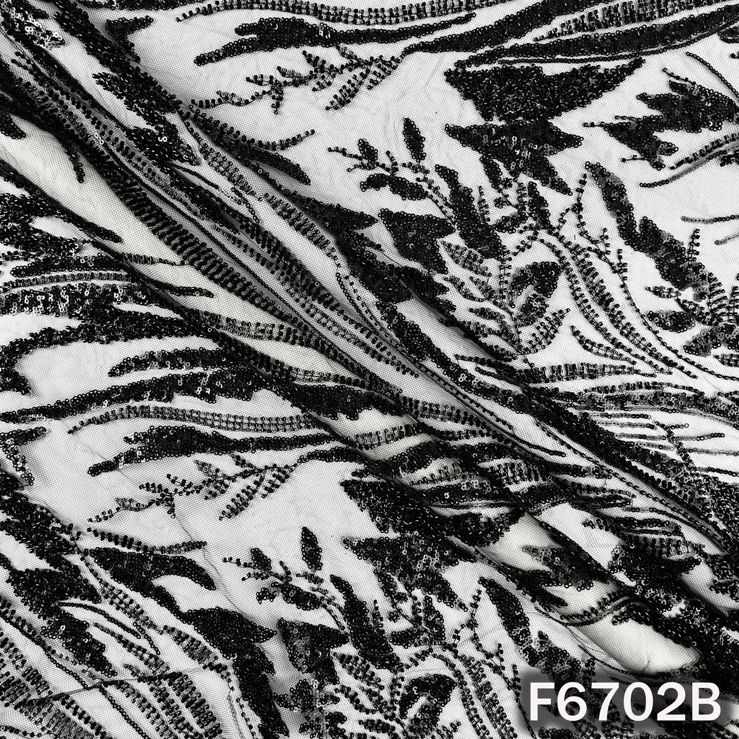 Cut Dana Embroidered Net Fabric - F6702