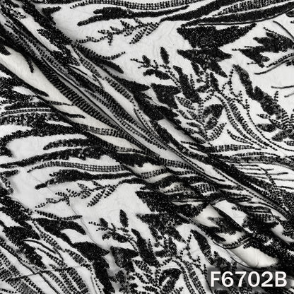 Cut Dana Embroidered Net Fabric - F6702
